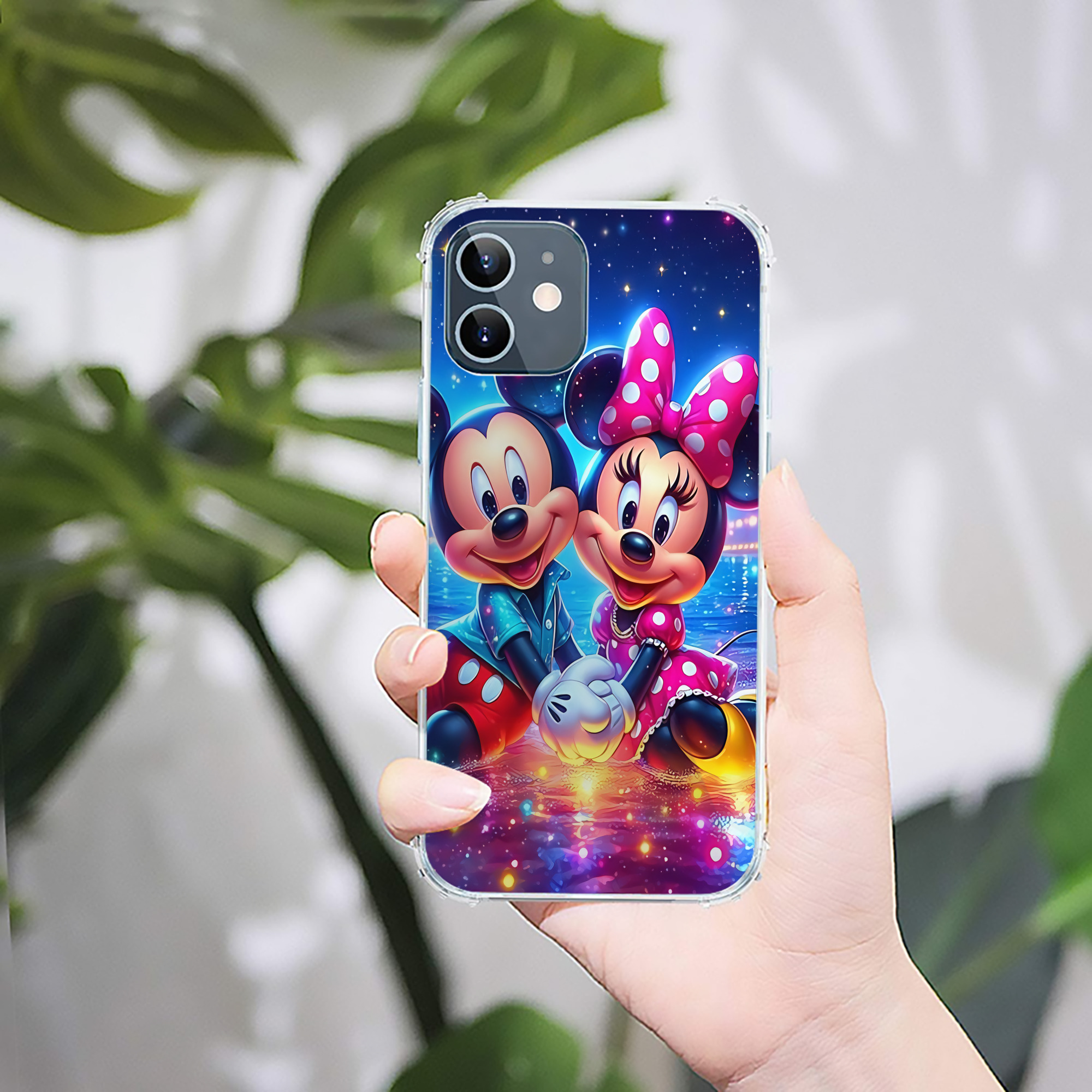 （画像用） ミッキーマウス Mickey Mouse 【iPhone 12シリーズ対応】透明スマホケース（クリアソフトケース）